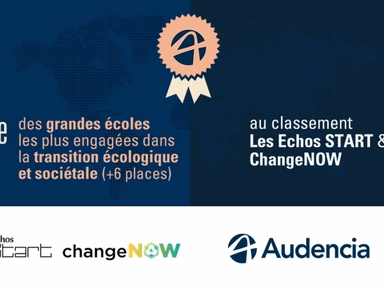 Transition écologique et sociétale :  Audencia intègre le TOP 10 du classement des Echos Start