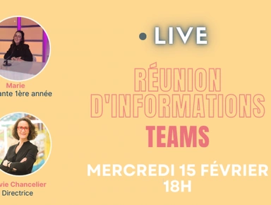 Réunion d'informations TEAMS - 15 Février