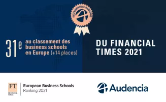 Classement Europe du Financial Times :  Audencia est 31e et gagne 14 places