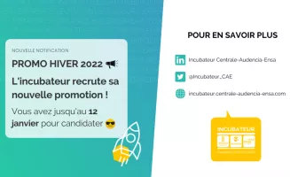 Ouverture des candidatures pour intégrer l'incubateur CAE