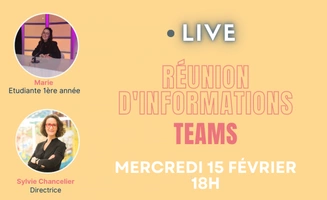 Réunion d'informations TEAMS - 15 Février