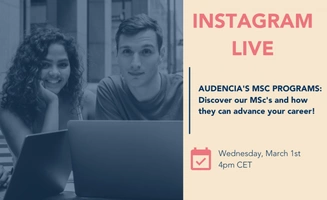 Instagram Live: Discover our MSc Programs!