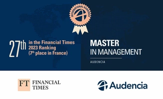 Classement Masters in Management 2023 du Financial Times :  Audencia 27e meilleure école au monde et 7e en France