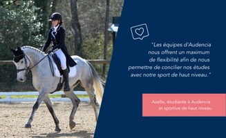 Axelle, étudiante à Audencia Bachelor et cavalière de haut niveau