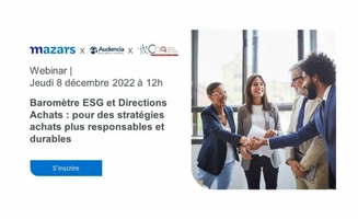 Webinaire : Baromètre ESG et Directions Achats