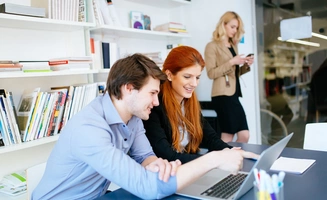 Business coworkers consulting in office