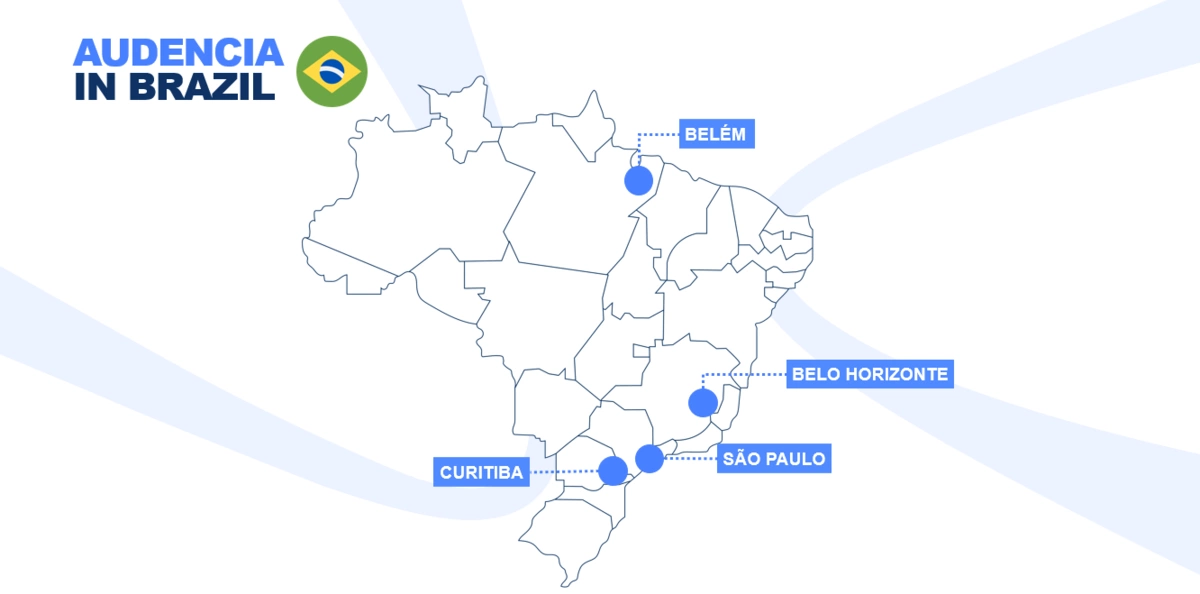 Audencia carte des campus au Brésil