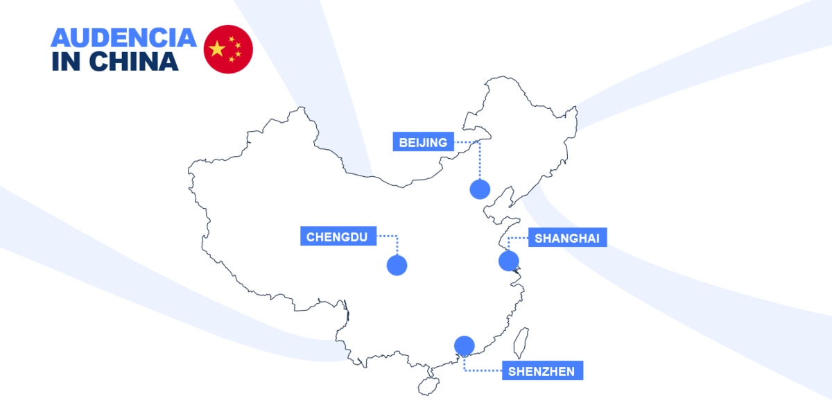 Audencia carte des campus en Chine