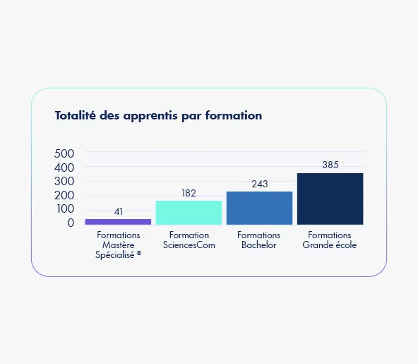 Audencia - Total number of apprentices by program