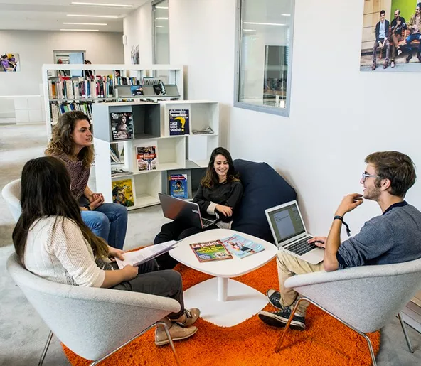 Audencia - Students in the Mediacampus Knowledge Hub